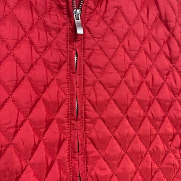 Talbots Women's Red Quilted Full Zip Puffer Vest with Pockets Extra Large XL - Picture 5 of 11